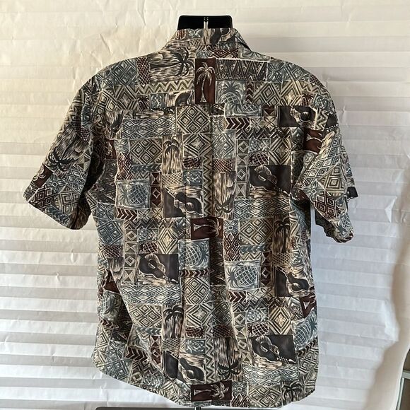 Pierre Cardin Casual Hawaiian Print Button-Down Shirt Size XL Men's Summer Top - Picture 2 of 4